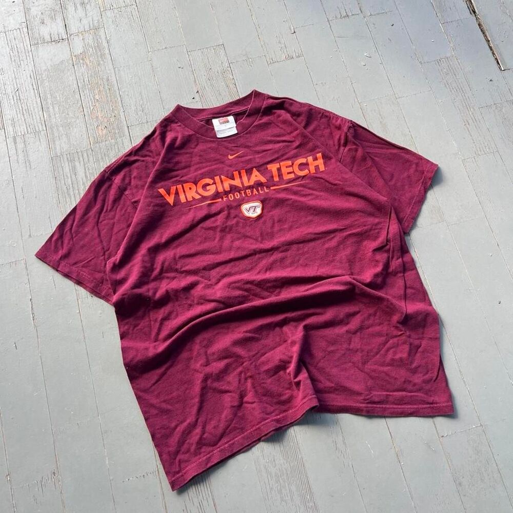 Vintage Nike Team Virginia Tech College Graphic Tee Shirt